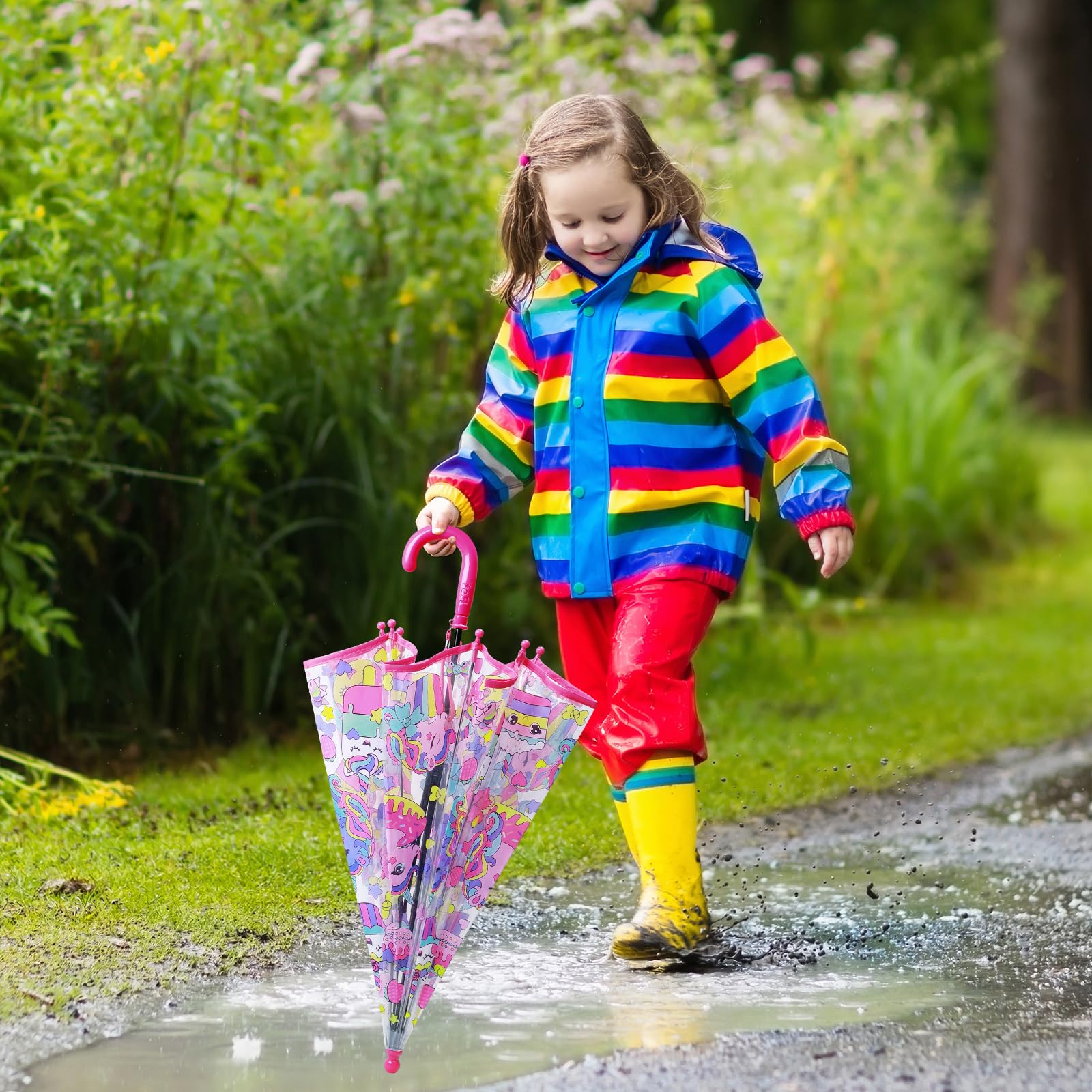 Boys Umbrella XUDane Kids Umbrella Clear Bubble Umbrellas For Rain