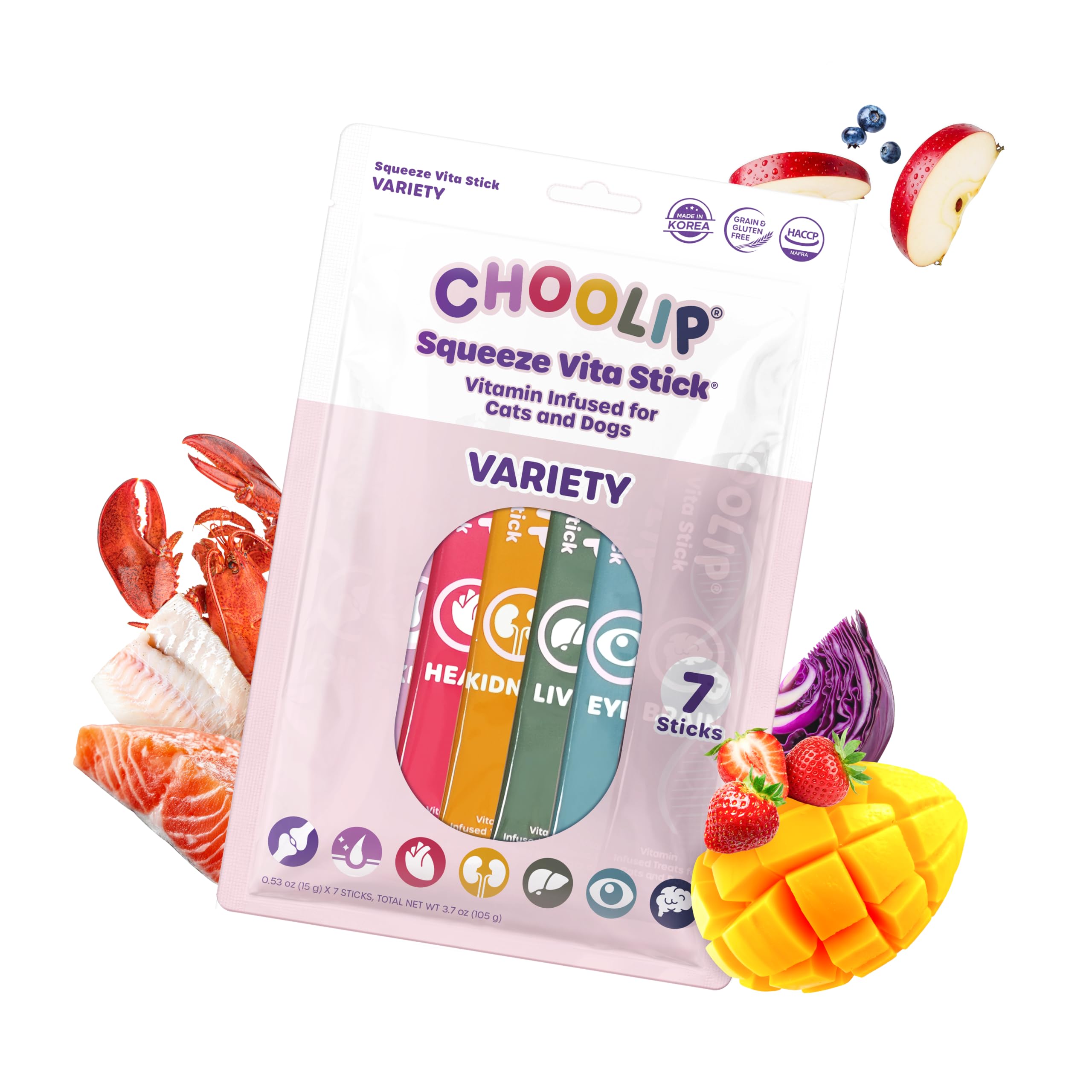 Amazon.com: Choolip Squeeze Vita Stick Lickable Cat and Dog Treats