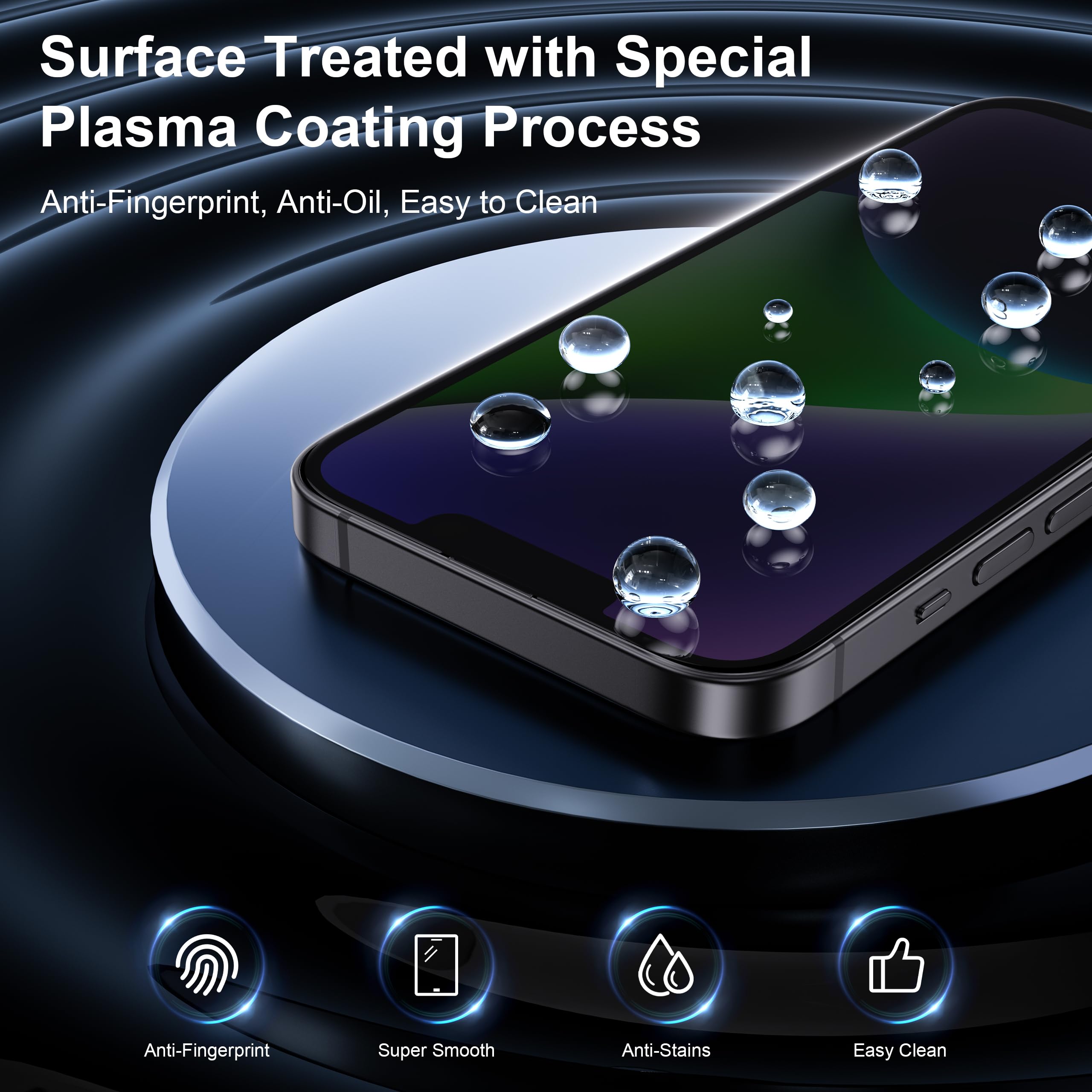 Custodia 3 In 1 Per IPhone 14 Pro: Trasparente Anti-ingiallimento + 2 Pellicole Privacy [Protezione Fotocamera] Antishock