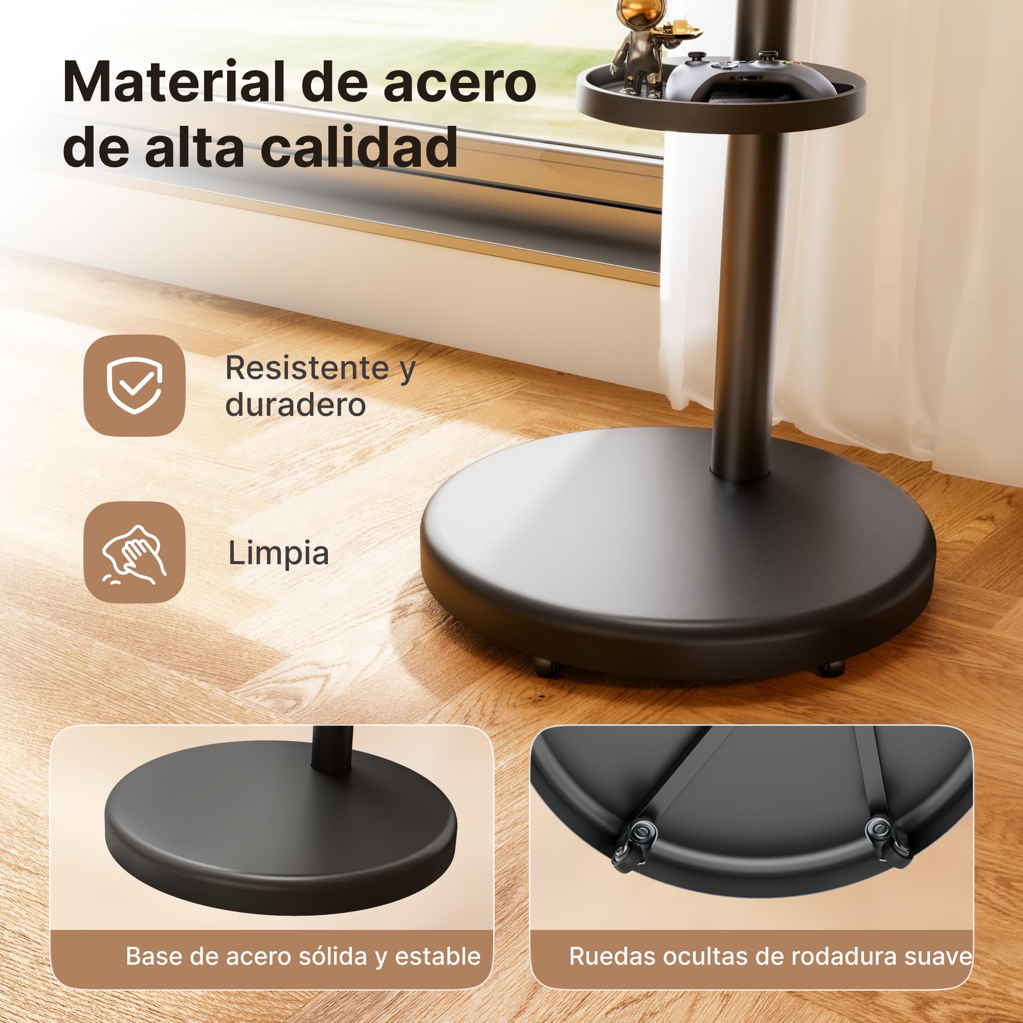 Soporte de TV ajustable con ruedas para televisores de 37 a 86 pulgadas, capacidad de carga de 50 kg, formato vertical y horizontal, carrito de TV móvil estable con estante, máx. VESA 600 x