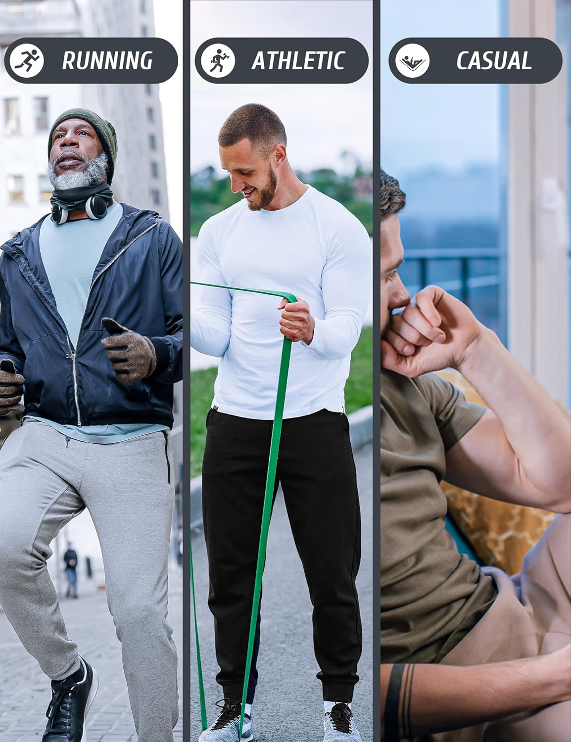 Pioneer Camp Men's Jogger Sweatpants Lightweight Workout Gym Running Track Sweat Pants with Pockets for Athletic Casual - Image 6