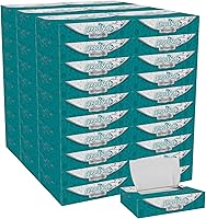 Angel Soft Professional 2-Ply Facial Tissue Bulk: 50 Sheets/Box, 60 Flat Boxes/Case - Soft, Strong & Sustainable for Offices