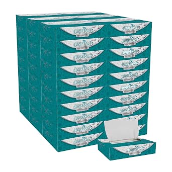 Georgia-Pacific Angel Soft Professional Series 2-Ply Facial Tissue 48550, 50 Sheets Per Box, 60 Tissue Flat Boxes Per Bulk Case