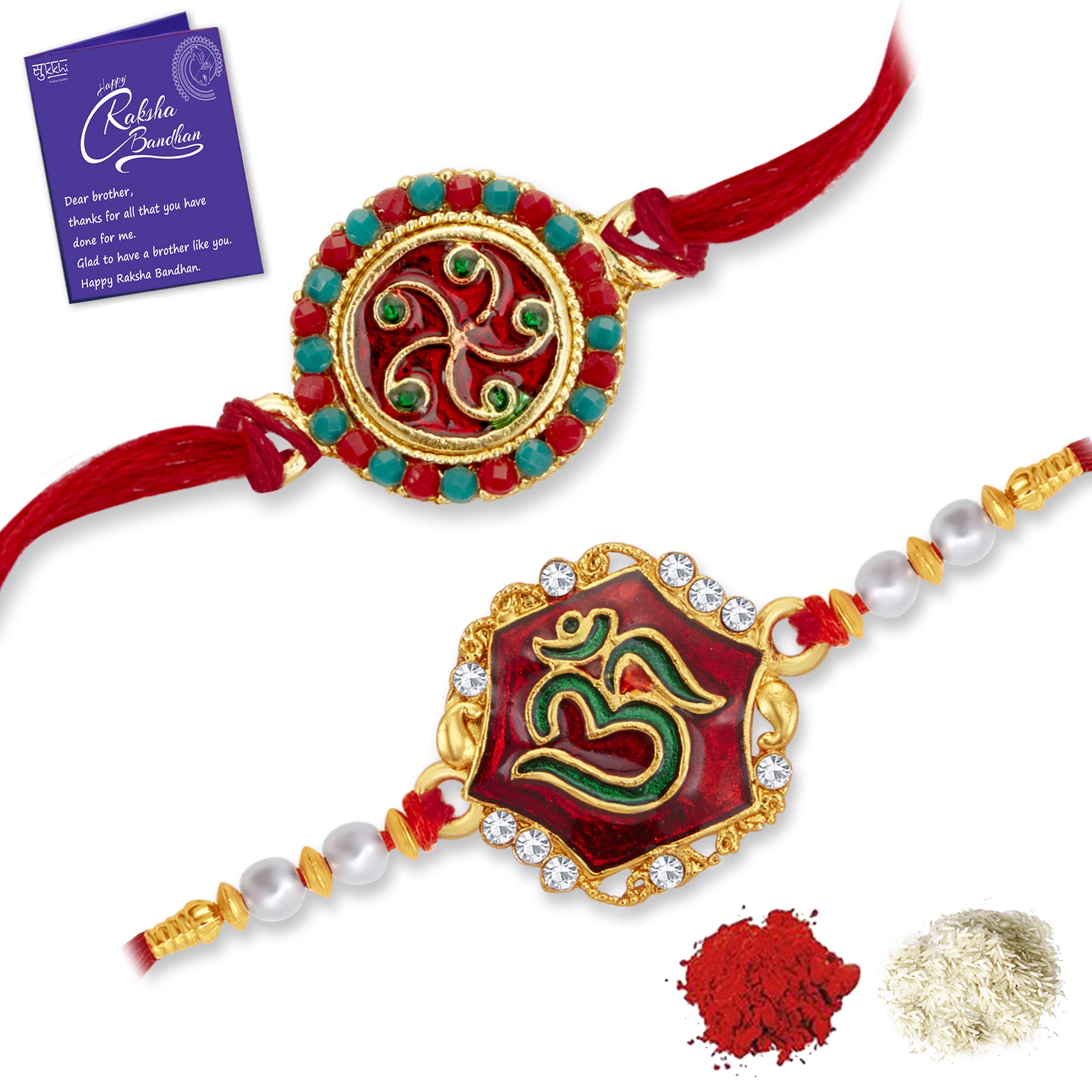 See full amazon price history chart for Sukkhi Rakhi Beautiful Kundan Rakhi Combo & Designer Gold Plated Premium Rakhi for Brother, Roli Chawal & Greeting Card|Rakhi for Bhaiya|Rakhi for MEN|Kundan Rakhi|Rakhi Combo-Set of 2 |CBRAK104549 Sukkhi Rakhi Beautiful Kundan Rakhi Combo & Designer Gold Plated Premium Rakhi for Brother, Roli Chawal & Greeting Card|Rakhi for Bhaiya|Rakhi for MEN|Kundan Rakhi|Rakhi Combo-Set of 2 |CBRAK104549 (B0B639BVG6) Amazon Price History, Amazon Price Tracker