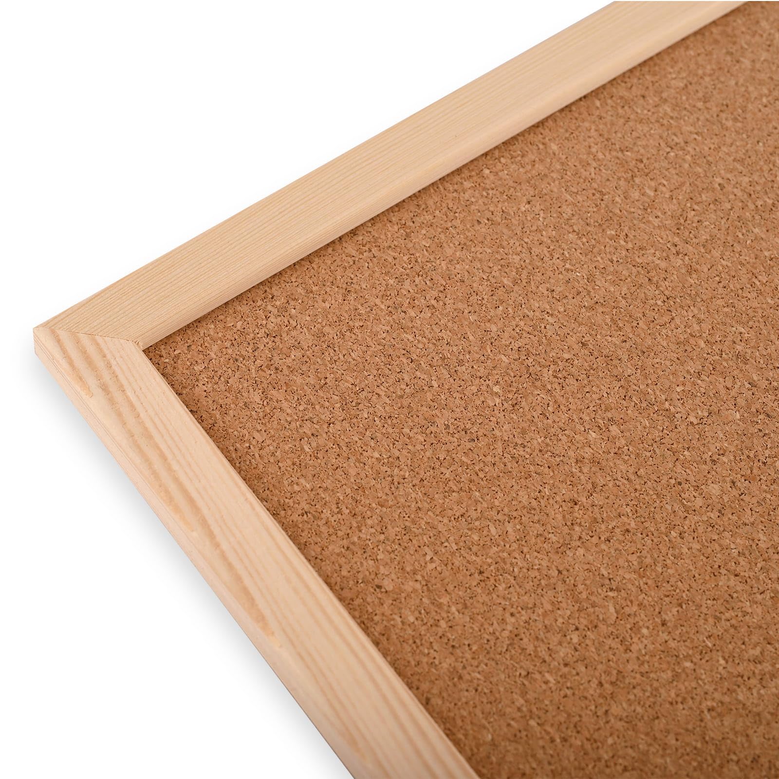 MG Design Tableau en liège avec cadre en bois 90 x 120 cm Naturel – organiseur pour notes, photos et plans pour la maison, le bureau et l'école