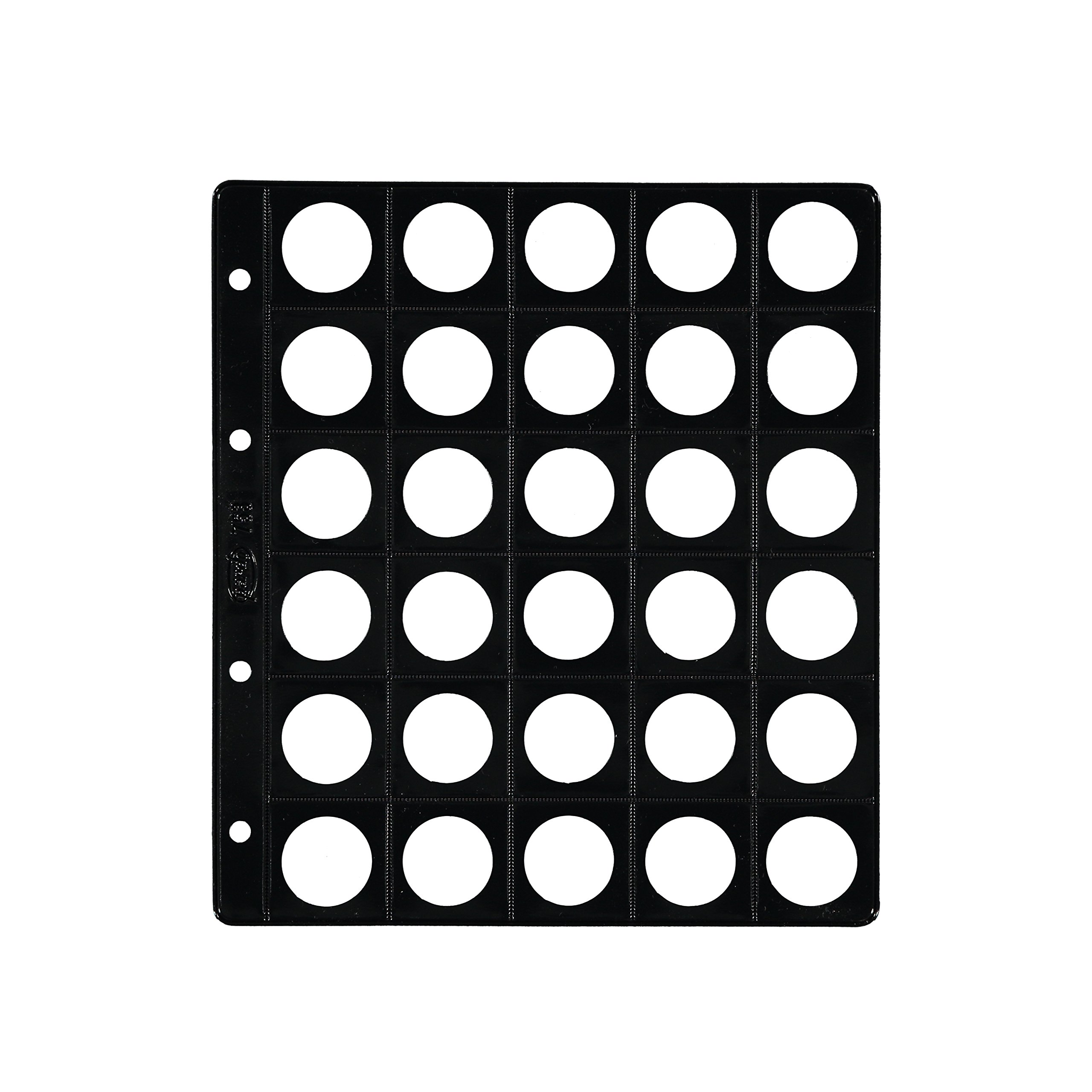 PARDO 75300 Pack de 25 Fundas Monedas Plástico con Base, 30 Alojamientos