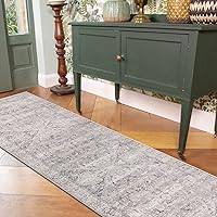 Vista 5 de Homcomoda Alfombras de pasillo envejecidas para pasillo, 2 x 10 pies, antideslizantes, lavables, extra largas, alfombra de pasillo de cocina