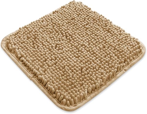 Miniatura 62 de Yeaban Alfombras de baño gris oscuro – Gruesas alfombras de baño de chenilla | Alfombras de baño absorbentes y lavables antideslizantes, alfombras