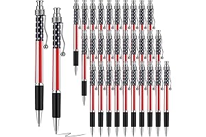 32 Pack American Flag Ballpoint Pens with Patriotic Colors for Veteran's Day Celebrations