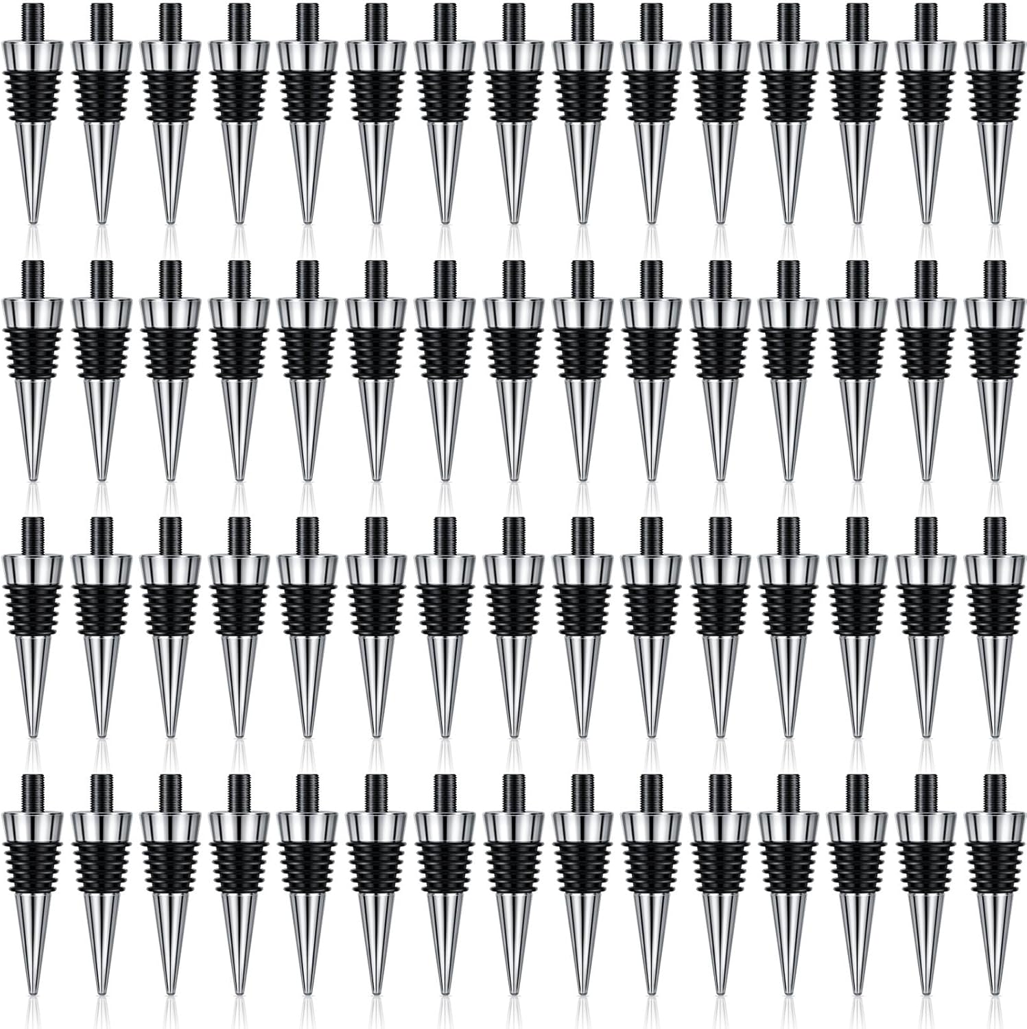 60 Pieces Metal Bottle Stopper Blank Stainless Steel Wine