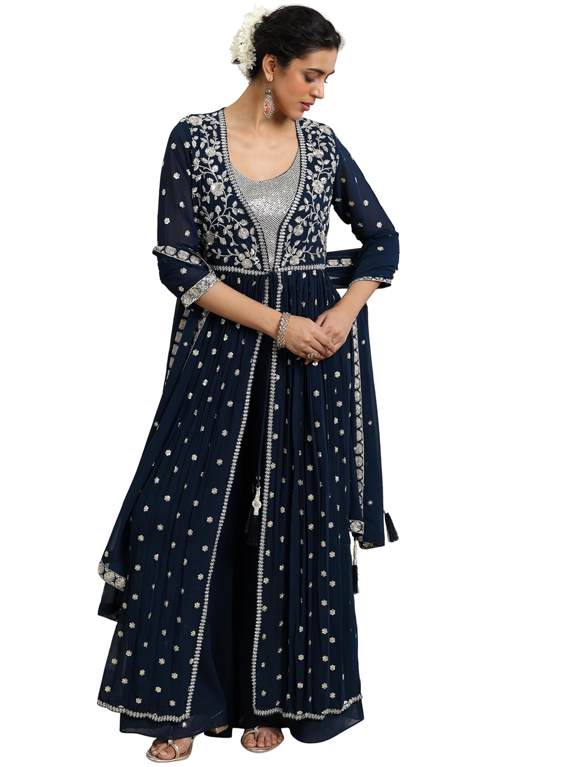 Libas Womens Embellished Georgette Co-ord Set for Women