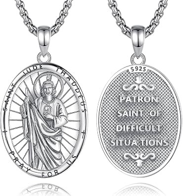 INFUSEU Unique Religious Gifts for Men Women, St. Michael/St. Christopher/St. Benedict/Virgin Mary Pendant Necklaces