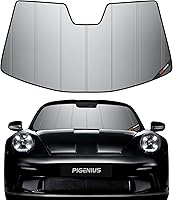 Vista 14 de Parasol para parabrisas para Porsche 718 Box-Ster, 2017-2025, parasol grueso para parabrisas delantero, 6 capas, protector solar plegable de acordeón