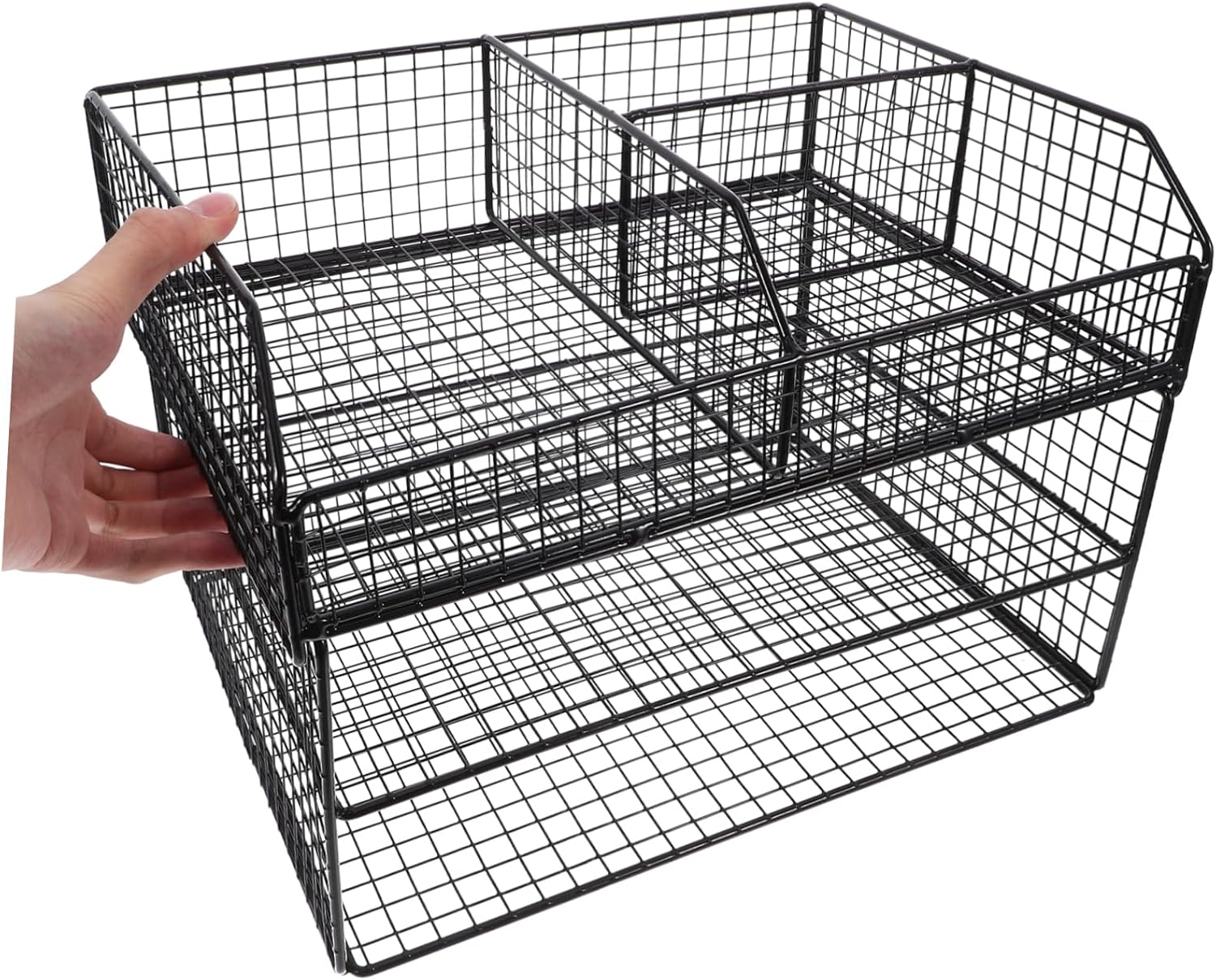 GANAZONO Desktop Book Rack Art Capacity File Organizer for Office and Holder Elegant Desk Organizer for Documents and Stationery Storage