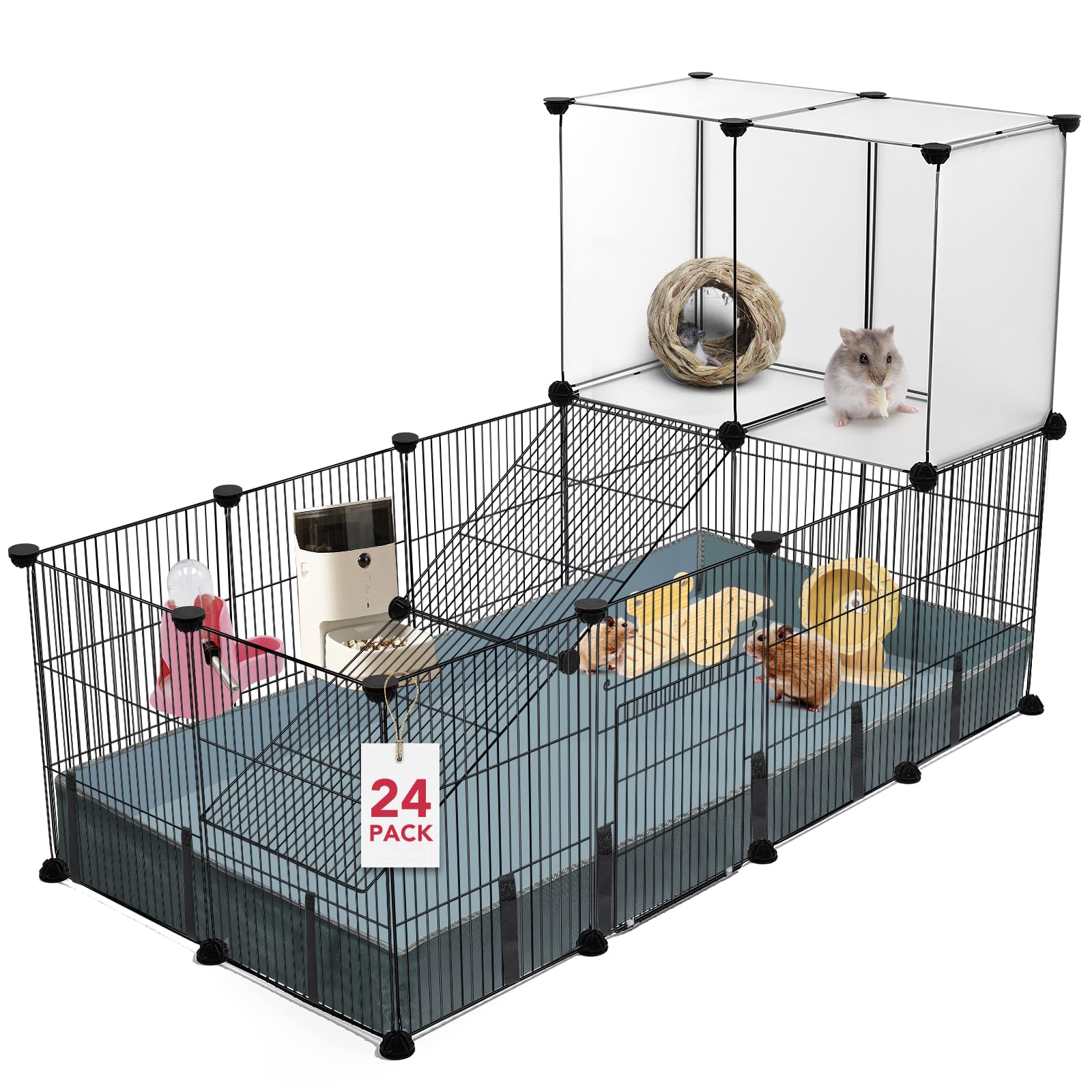 Buy 24 Panels Small Animal Pet Playpen,72" x 24" x 16" Small Animal