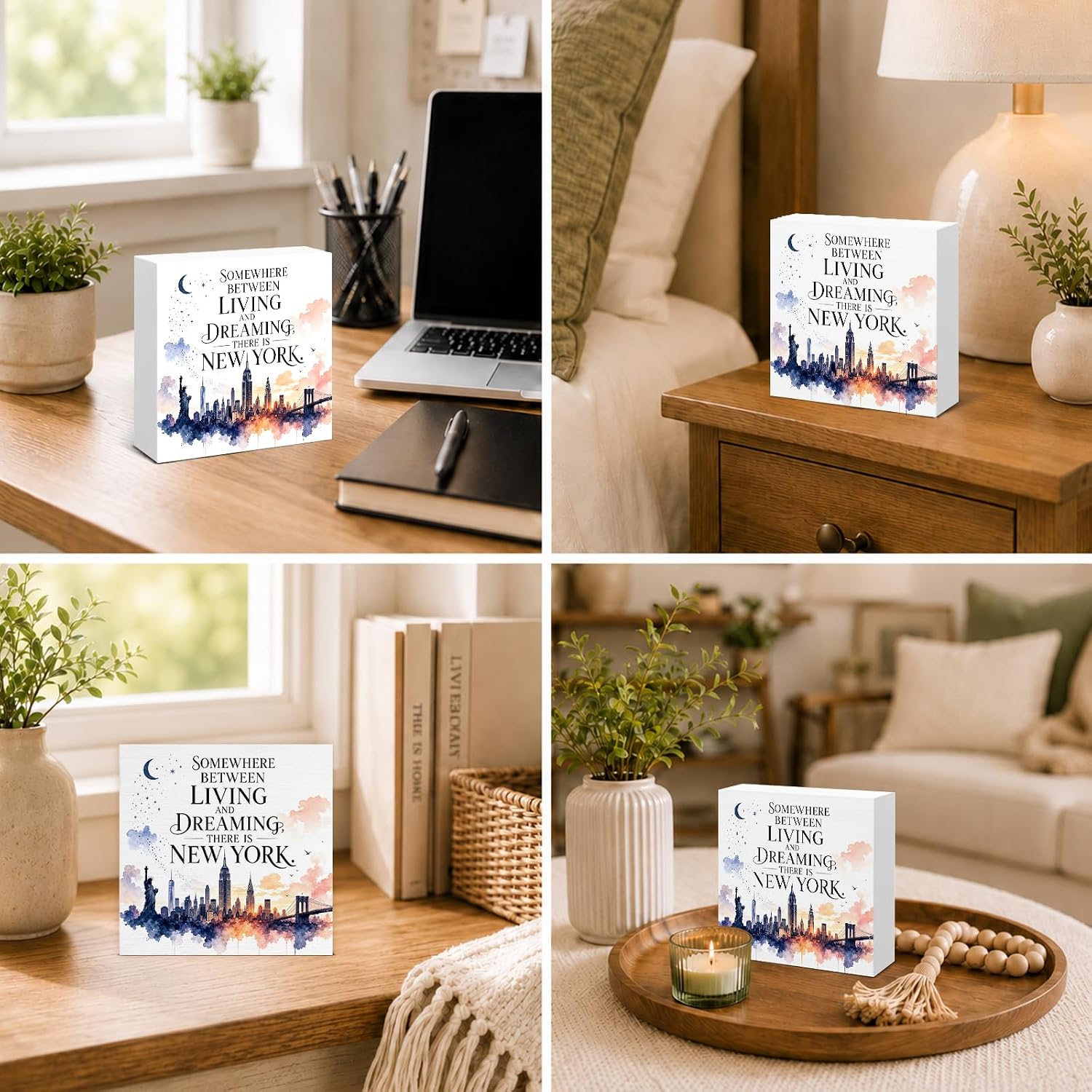 New York Desk Decor, NYC Skyline Desk Decoration for Home Office Bedroom image 5