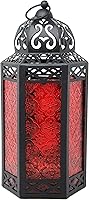 Vista 107 de VELA LANTERNS Farol portavelas decorativo, marroquí, gótico, morado, de 10.5 pulgadas, para mesa o colgar, decoración de Ramadán, decoración