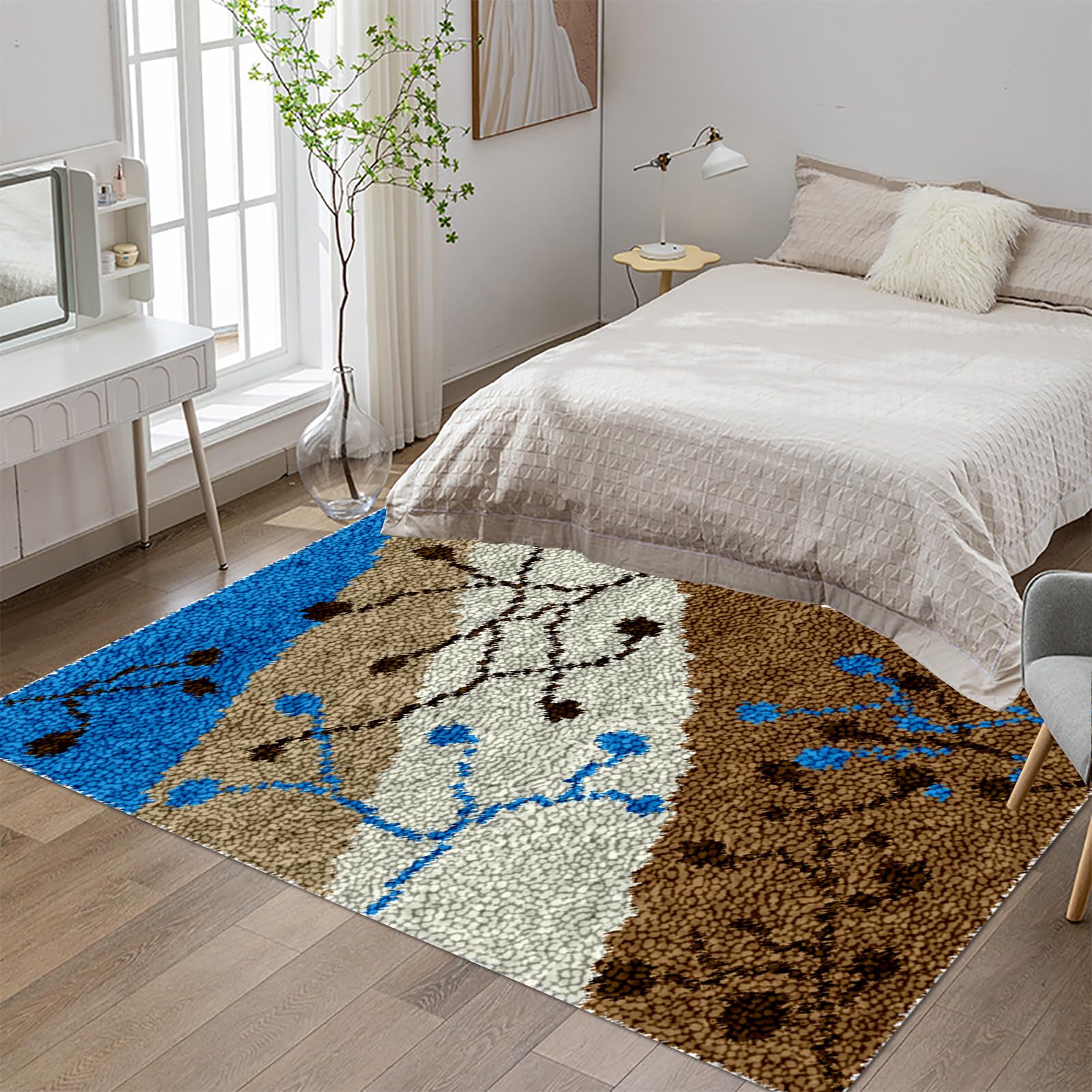 Tehocwiz Large Latch Hook Kits for Adults, Rug Making Kit For Adults Beginners, Pre-Printed Pattern Rug Making Kit, Tapestry Kits Rug for Beginners, Latch Hook Rug Kits Embroidery Carpet 40x70 cm โ image 1