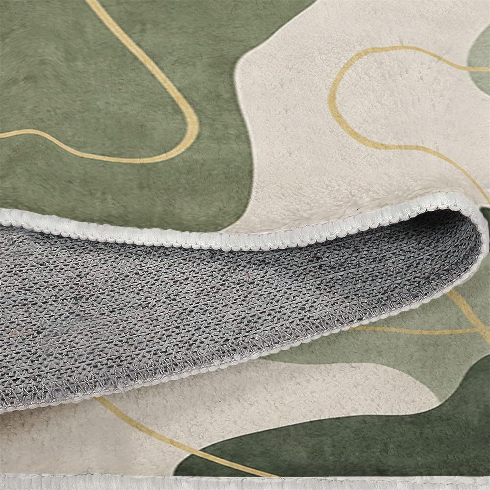 Abstraktes Modernes Design Waschbarer Teppich 120x170cm Wohnzimmer Schlafzimmer Kurzflor rutschfest Flauschig Weich Teppich für Familien mit Kindern Haustieren, HellgrüN Moderne Deko Teppiche