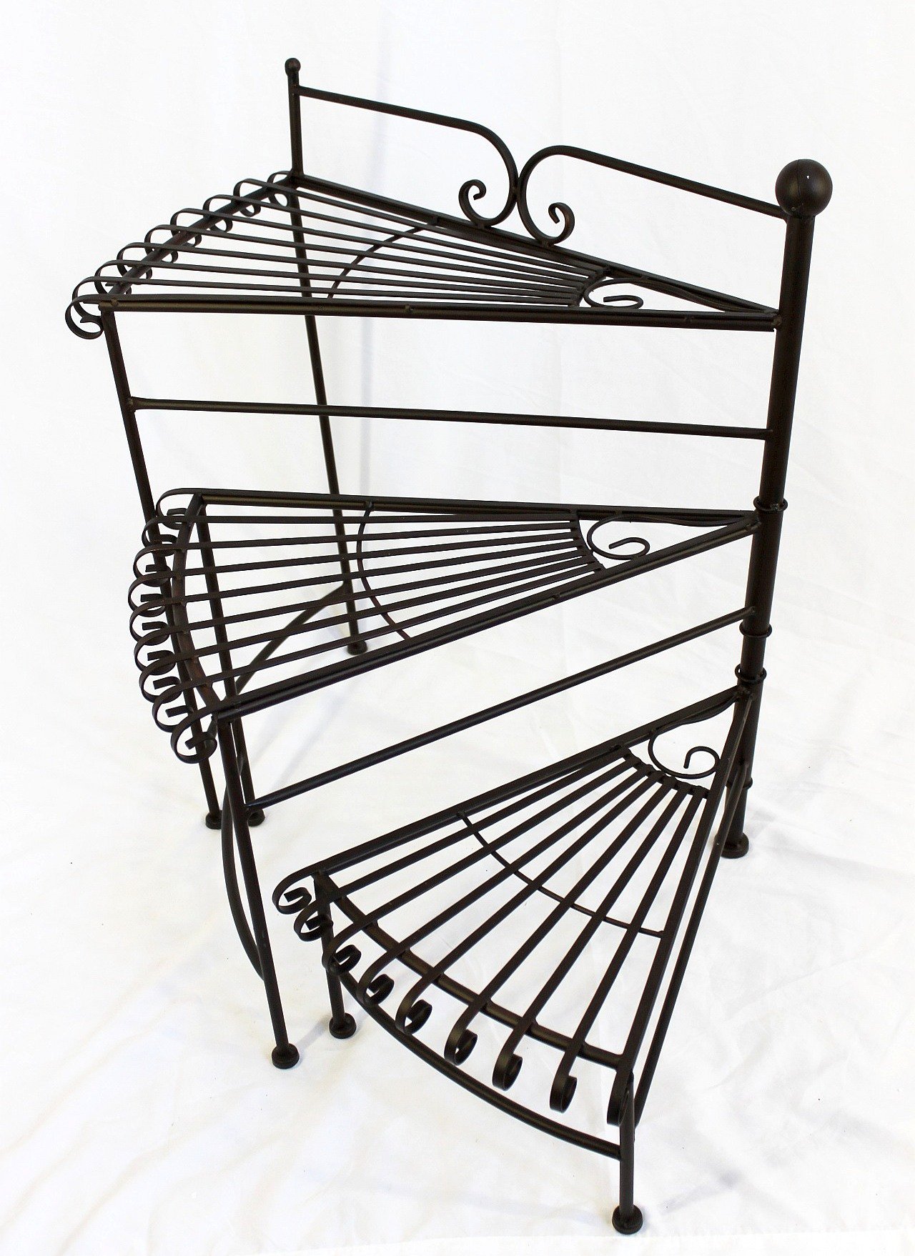 DanDiBo Blumentreppe Metall 64 cm Blumenständer mit 3 Ablagen DY11-12020 Pflanzenständer Blumenbank Blumenhocker Blumensäule Blumenregal