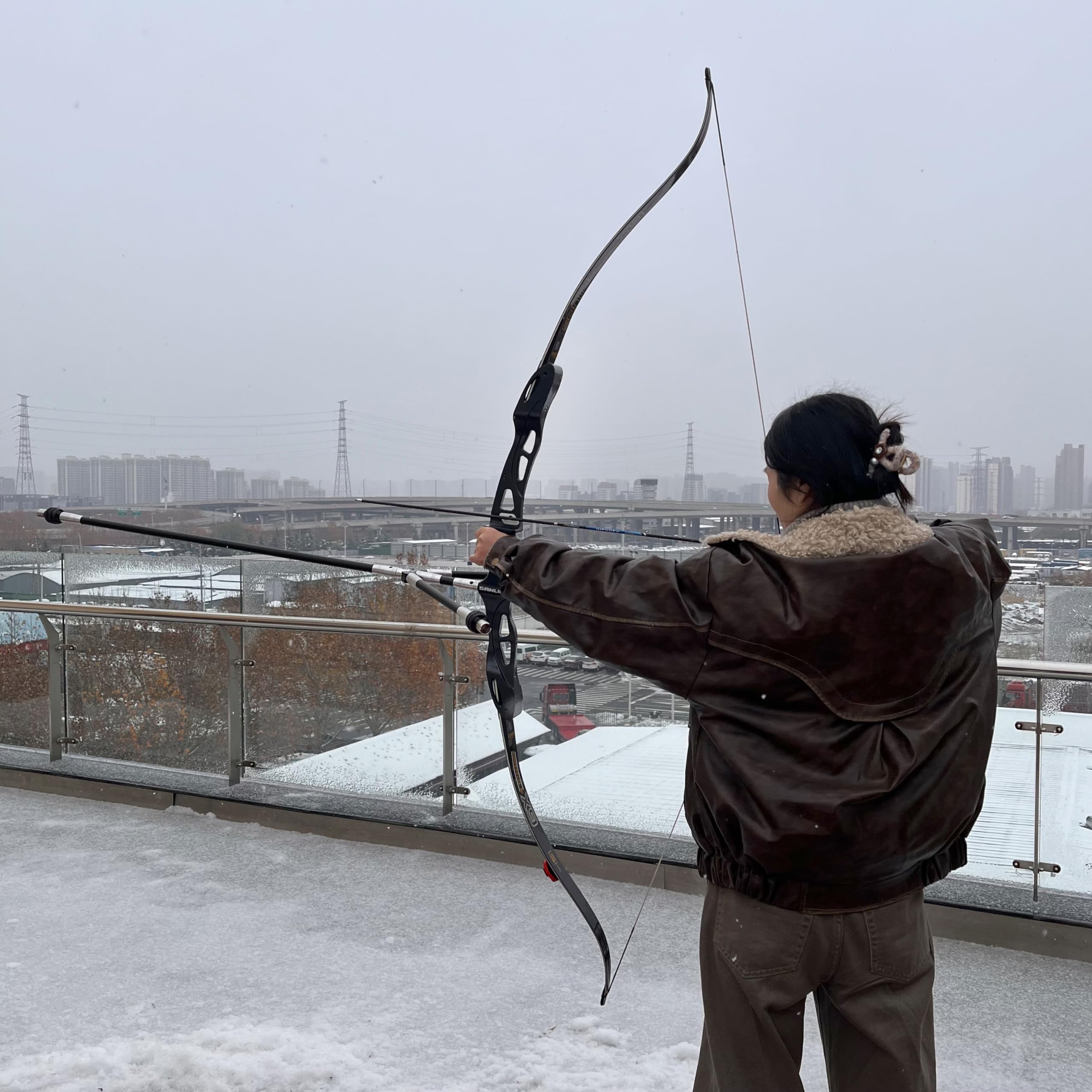 Sistema di stabilizzazione in Carbonio per Arco, Set stabilizzatore Barra di bilanciamento, aste di Estensione Ammortizzatore da 28 "e 30" per Arco Composto ricurvo