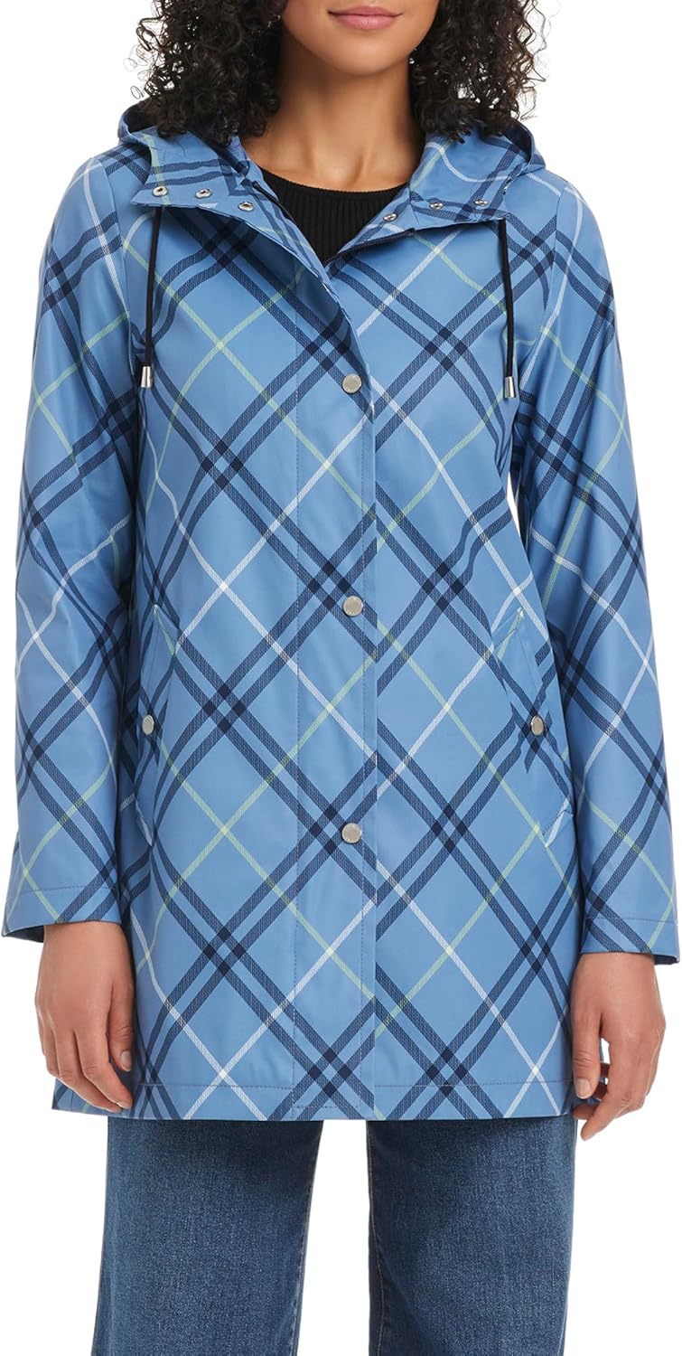 kate spade new york Hooded A-Line Rain Jacket