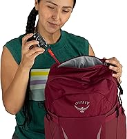 Vista 10 de Osprey Hikelite 28L Lightweight Hiking Backpack - Durable Travel Daypack with Rain Cover for Men and Women, Chameleon/Black, S/M