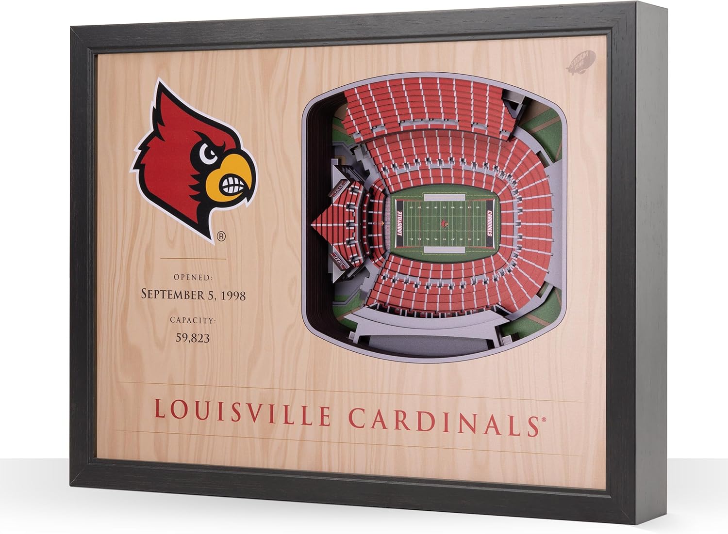 YouTheFan NCAA Louisville Cardinals 25-Layer StadiumViews 3D Wall Art - FB