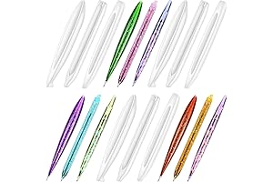 9 Pieces Resin Pen Molds, Diverse Pen-Shape Epoxy Molds for DIY Pen...
