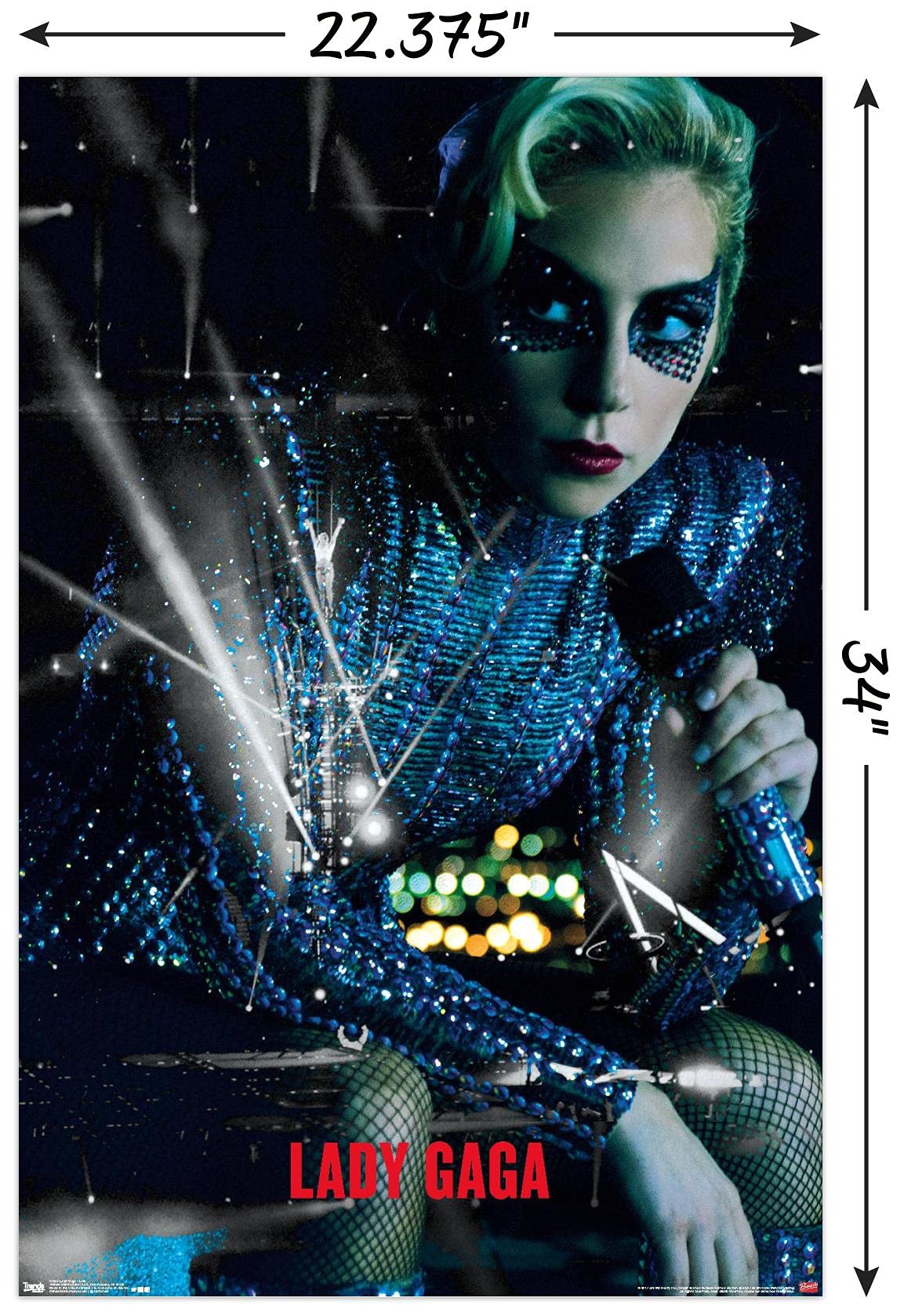 Amazon.co.jp: トレンド国際壁ポスターLady Gagaライブ、22.375 