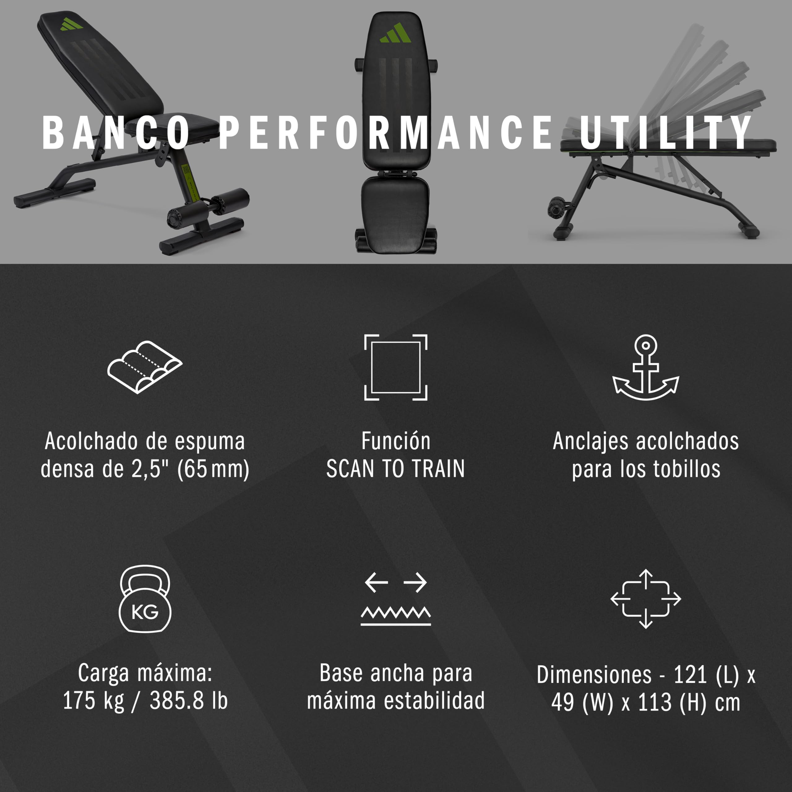 Banco Multiposición Adidas Performance Utillity