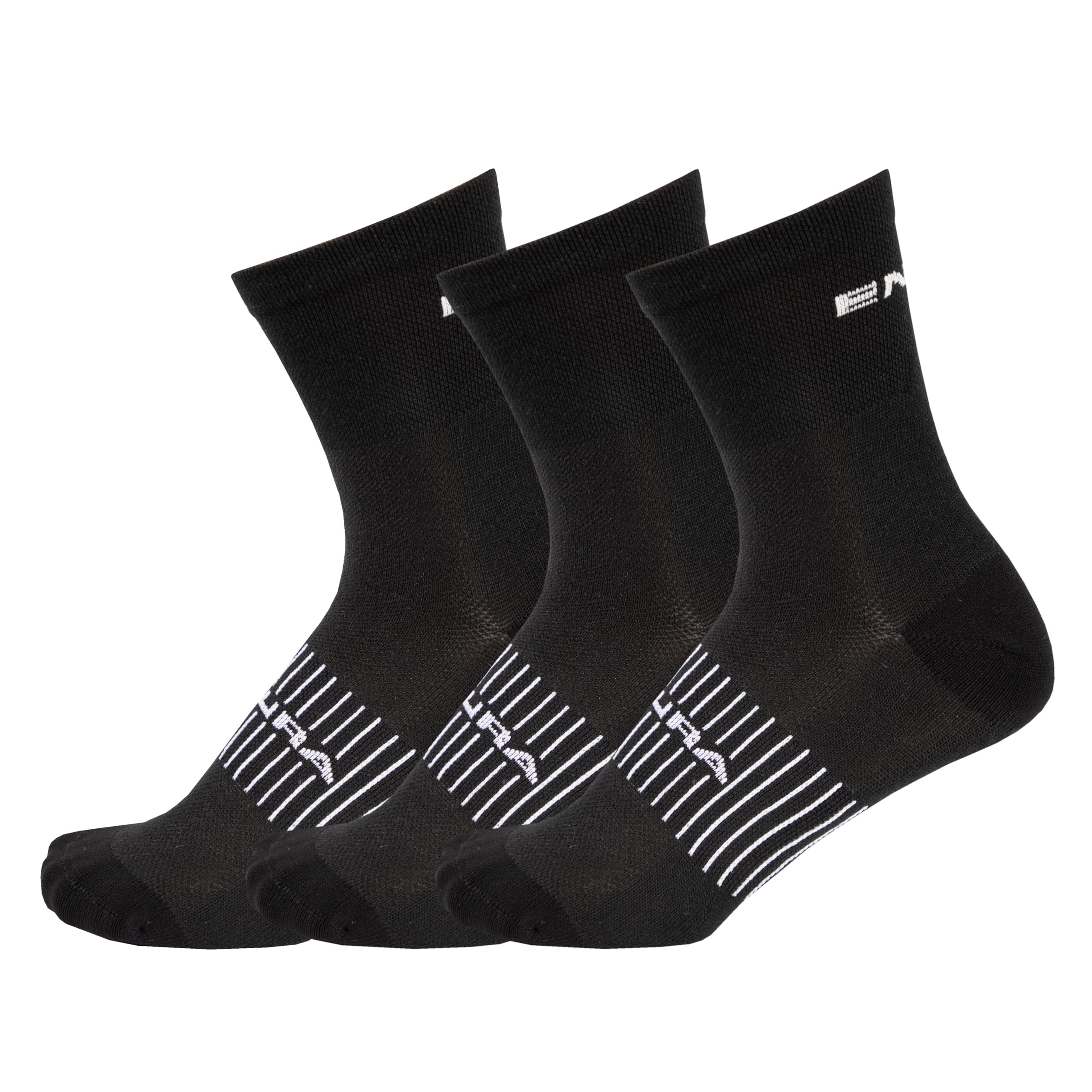 Canterbury Endura Men's CoolMax® Race 3-P Socks, Black, S-M