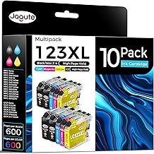 Jagute 10 Pack Cartouche d’Encre LC123 XL Compatible avec Brother LC123 LC123XL pour Brother MFC-J6520DW MFC-J6720DW MFC-J6920DW MFC-J4410DW MFC-J4510DW MFC-J4610DW DCP-J132W DCP-J552W DCP-J4110DW