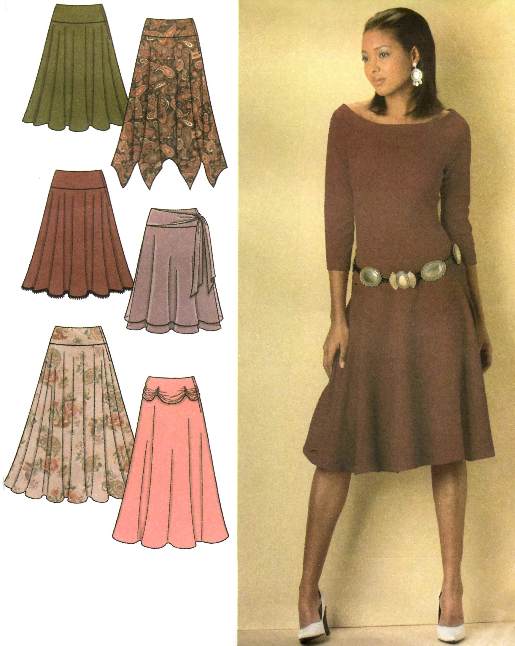 Jupes pour femme PP Simplicity patron de couture ajusté taille 12-18