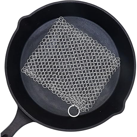 Multipurpose Chain Link Sponge Scrubber for a Pristine Kitchen