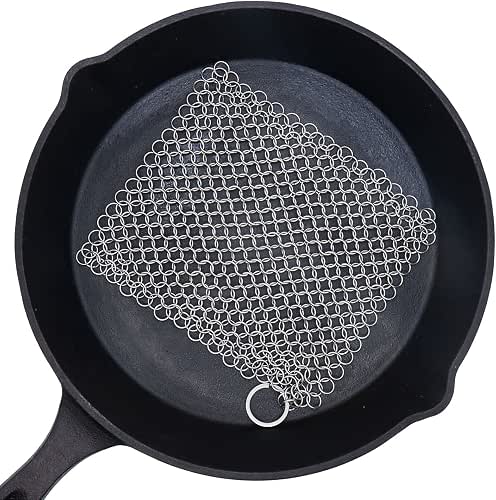 Cast Iron Cleaner - 6 Inch Stainless Steel Chain mail