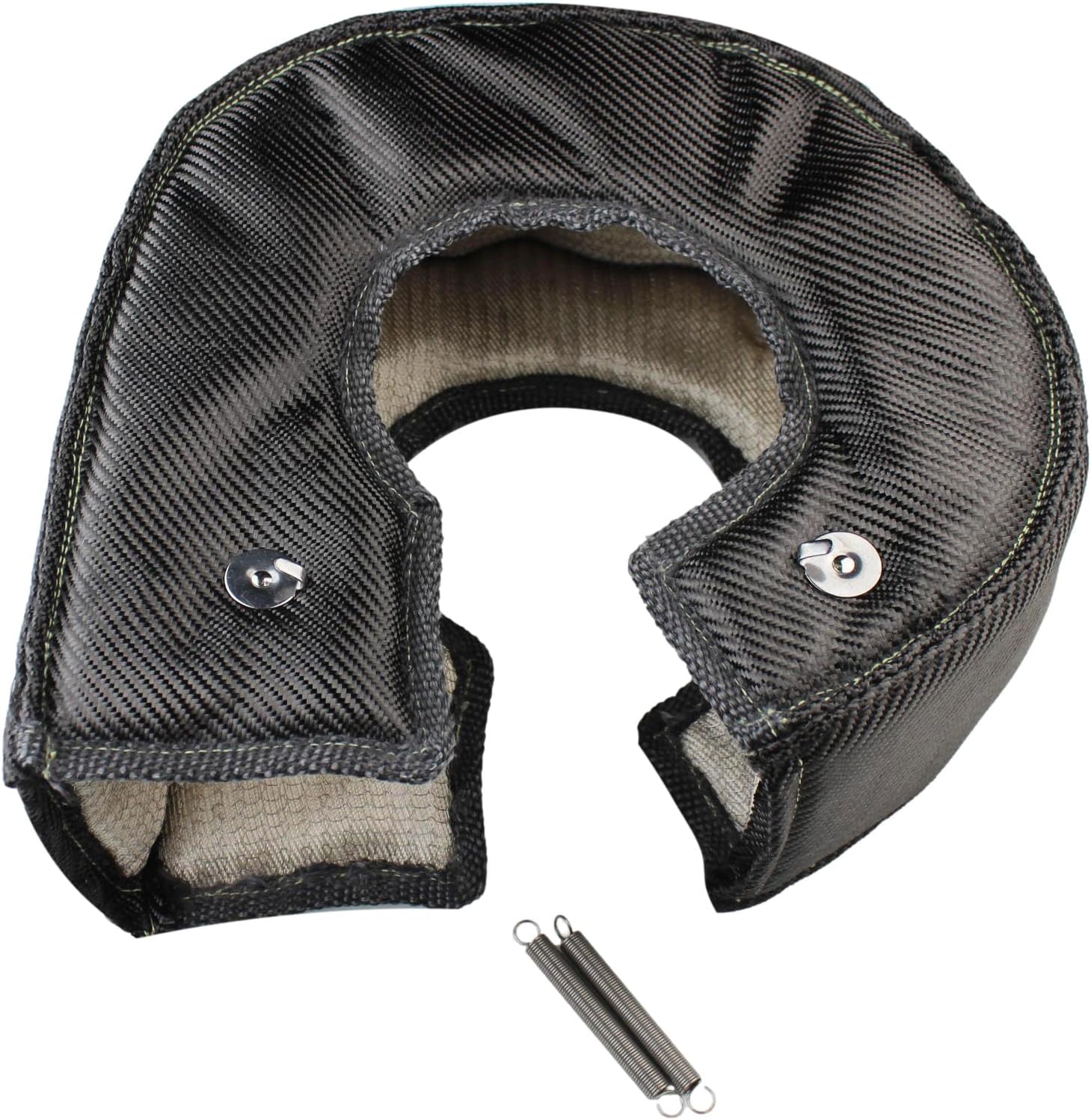 JC Performance Products USA™ Carbon Black© Stainless Steel Mesh Lined Turbo Blanket Heat Shields