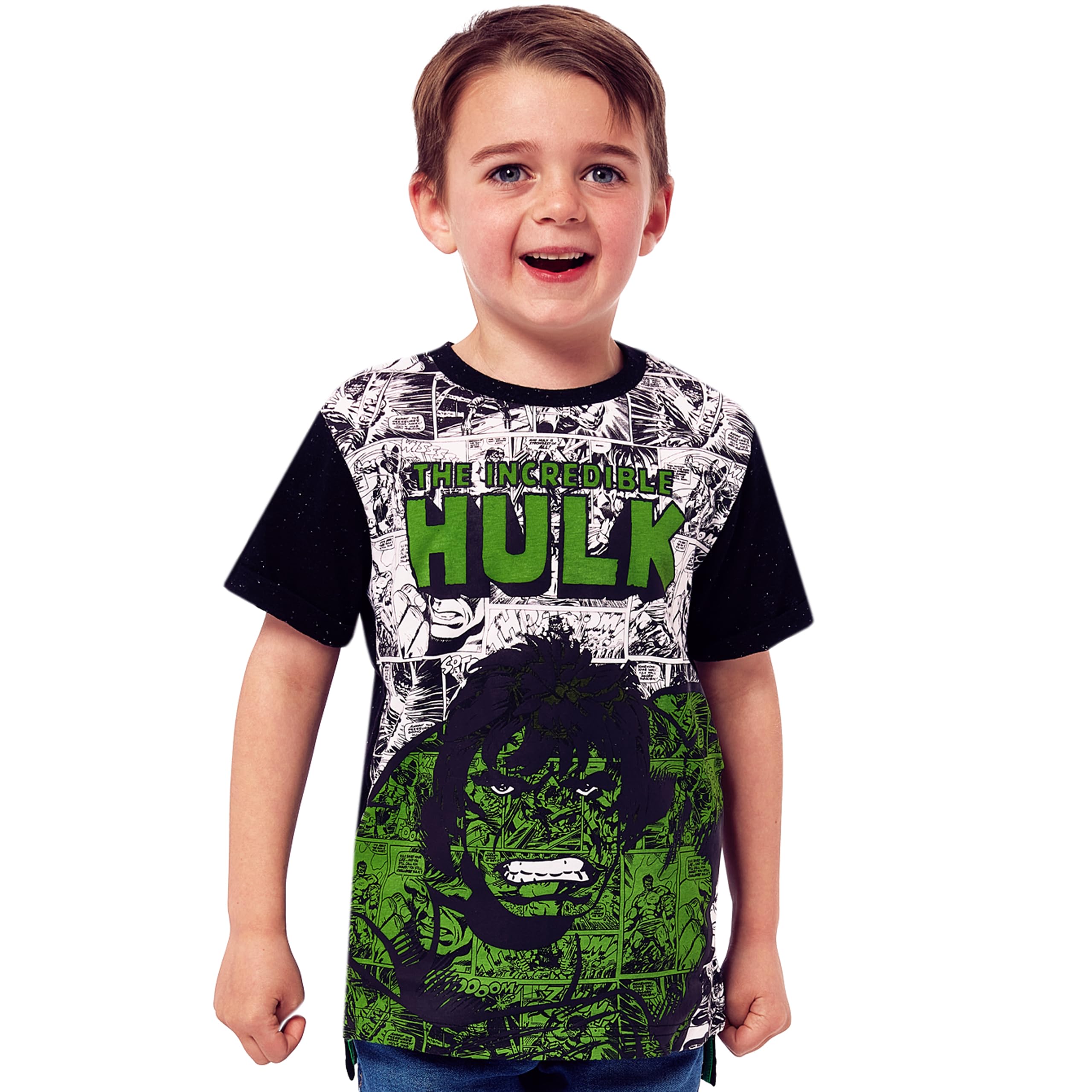 Marvel Camiseta Increíble Hulk Camiseta Niño | Superhéroe Camisetas Niño | Edades 2 a 12 Años