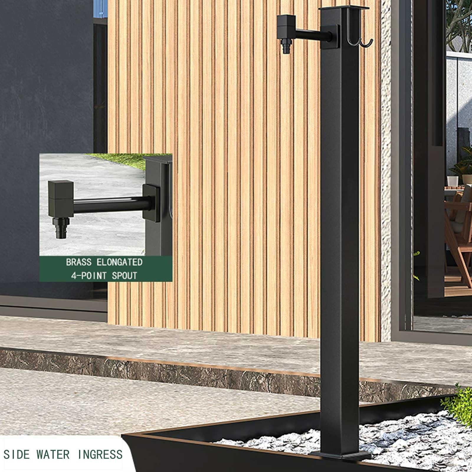 Rubinetto da giardino in acciaio inox, resistente al gelo e resistente alle fessure