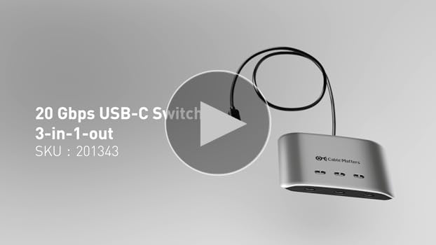 Cable Matters USB-Cスイッチ 20Gbps Amazon.com: Cable Matters 20Gbps USB C Switch for 2