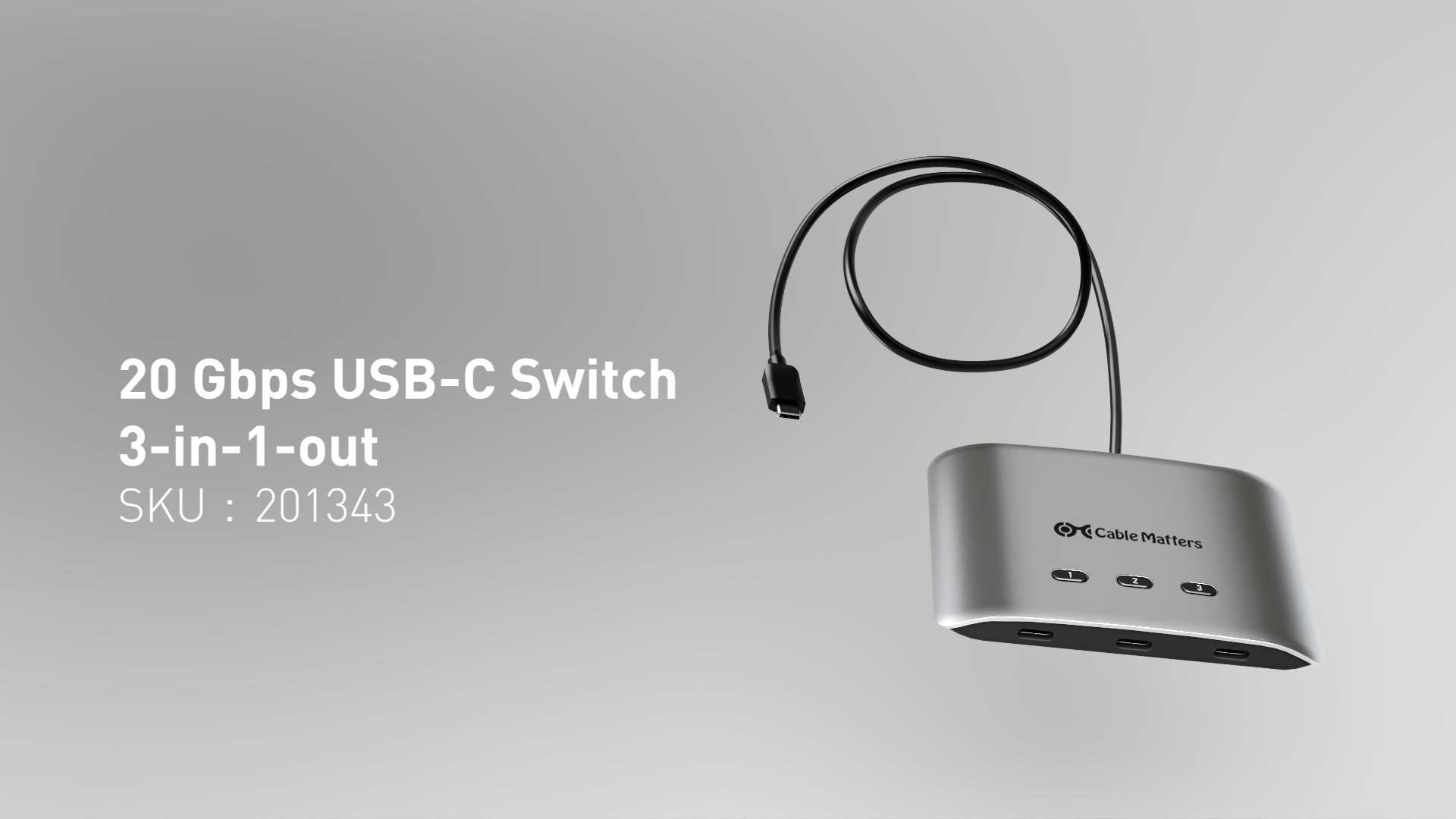 Amazon.co.jp: Cable Matters 20Gbps USB-C 切替器 3台PC用、[Windows