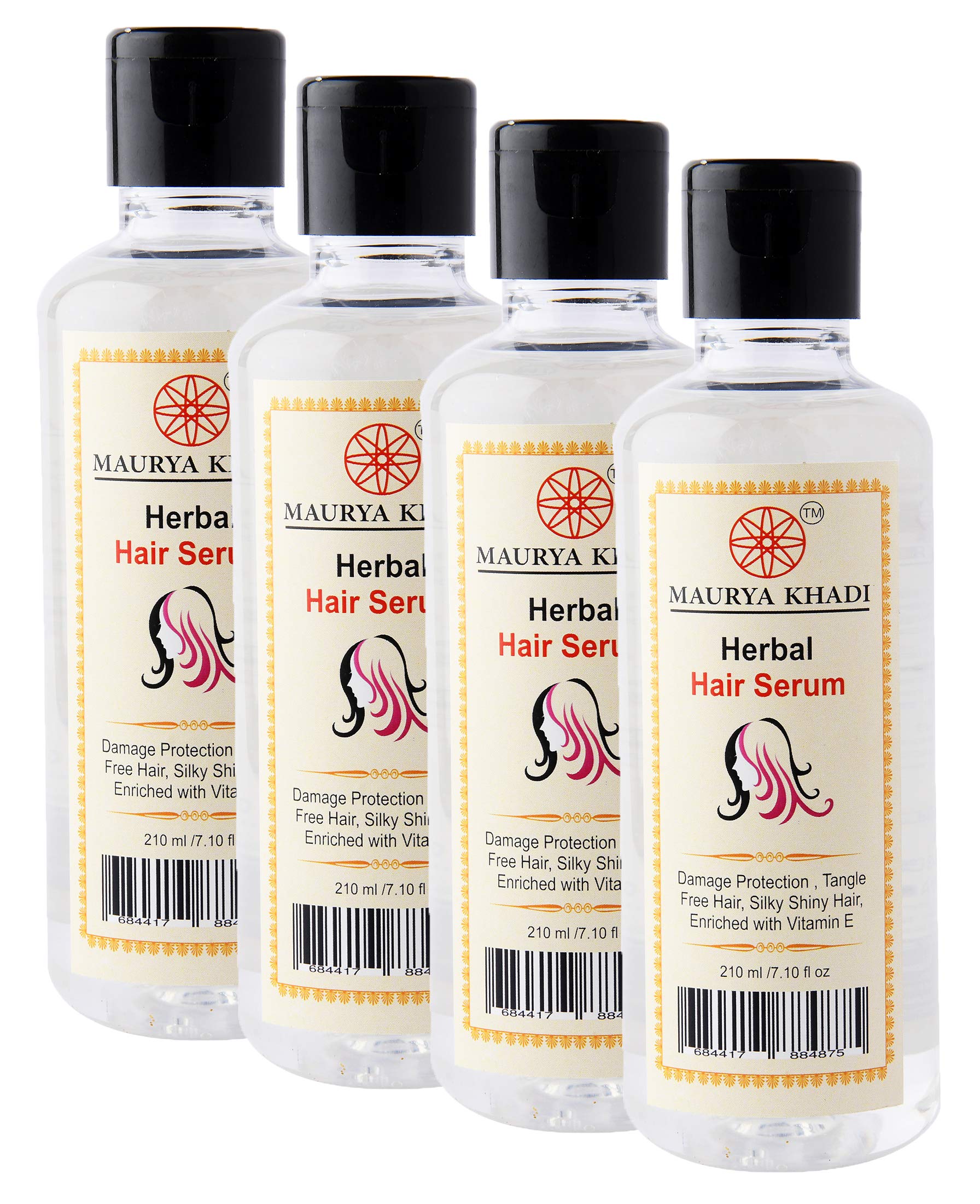 Maurya Khadi Hair Serum with Natural Extracts 210ml Pack of 4