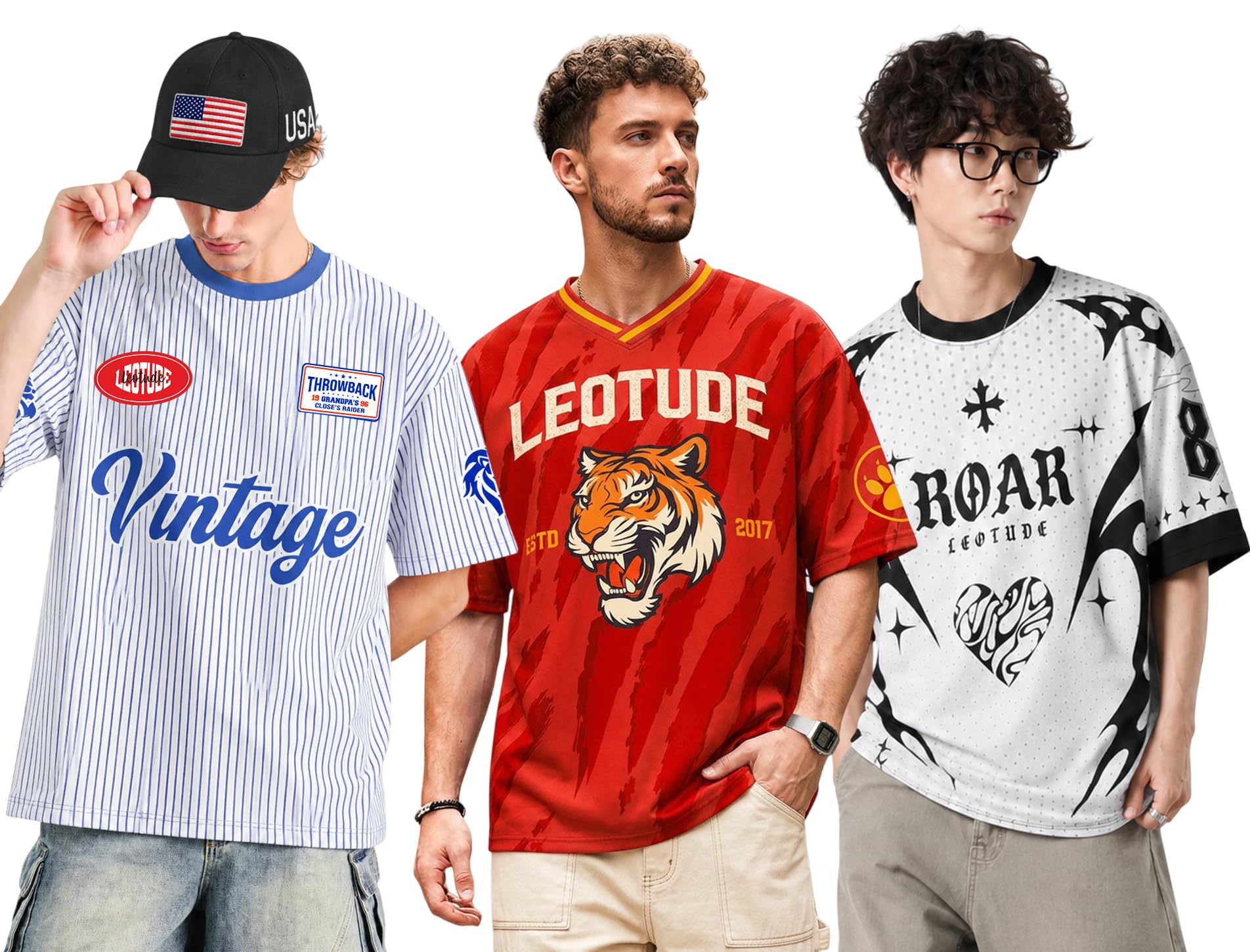 leotude Men’S Tiger Graphic Printed Oversized T-Shirt | Bold Black Sports-picture-40