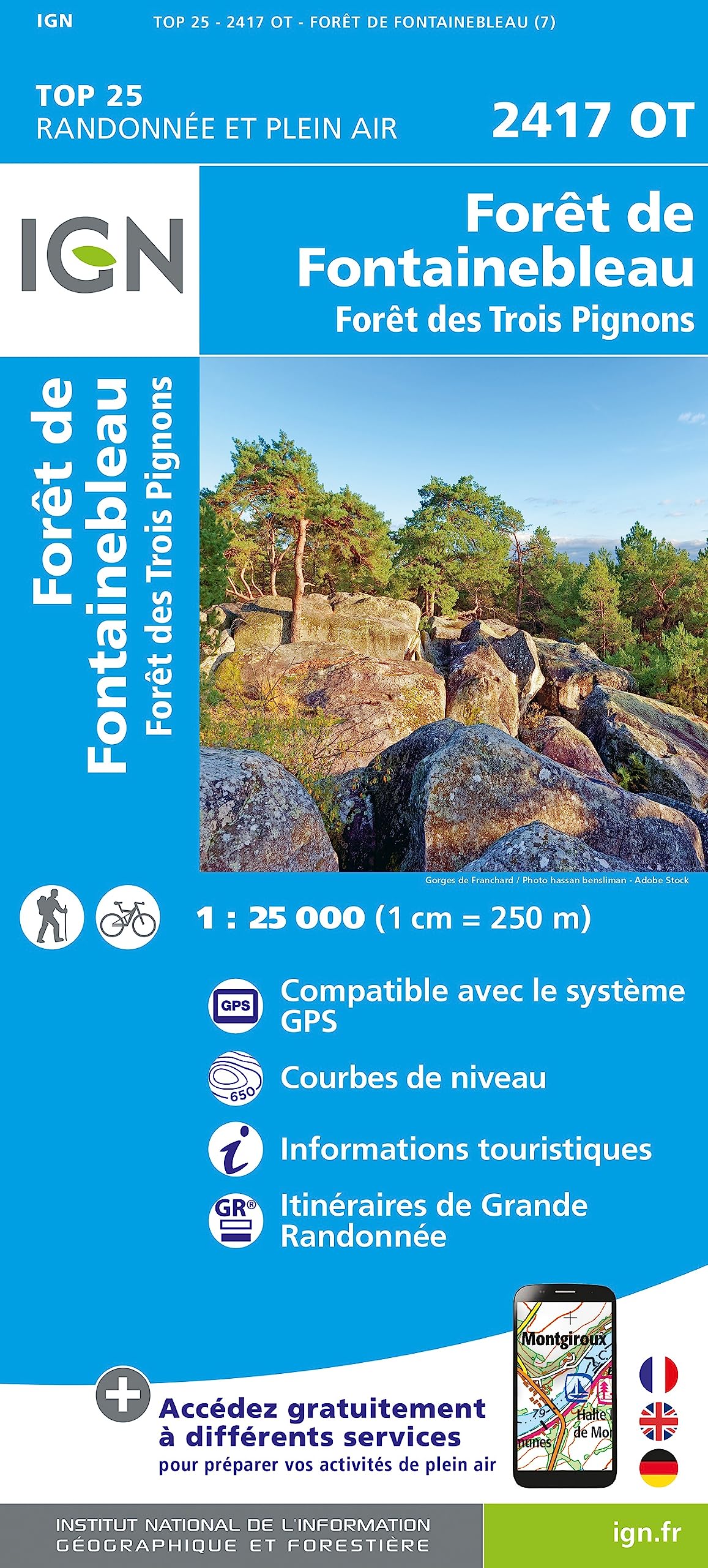 Forêt de Fontainebleau / Forêt des Trois Pignons (2417OT) (TOP 25)