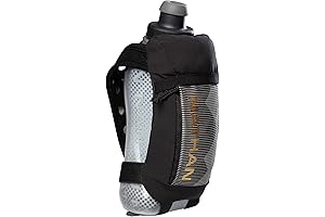 Nathan Quick Squeeze Insulated 12oz Water Bottle - Black/Gold