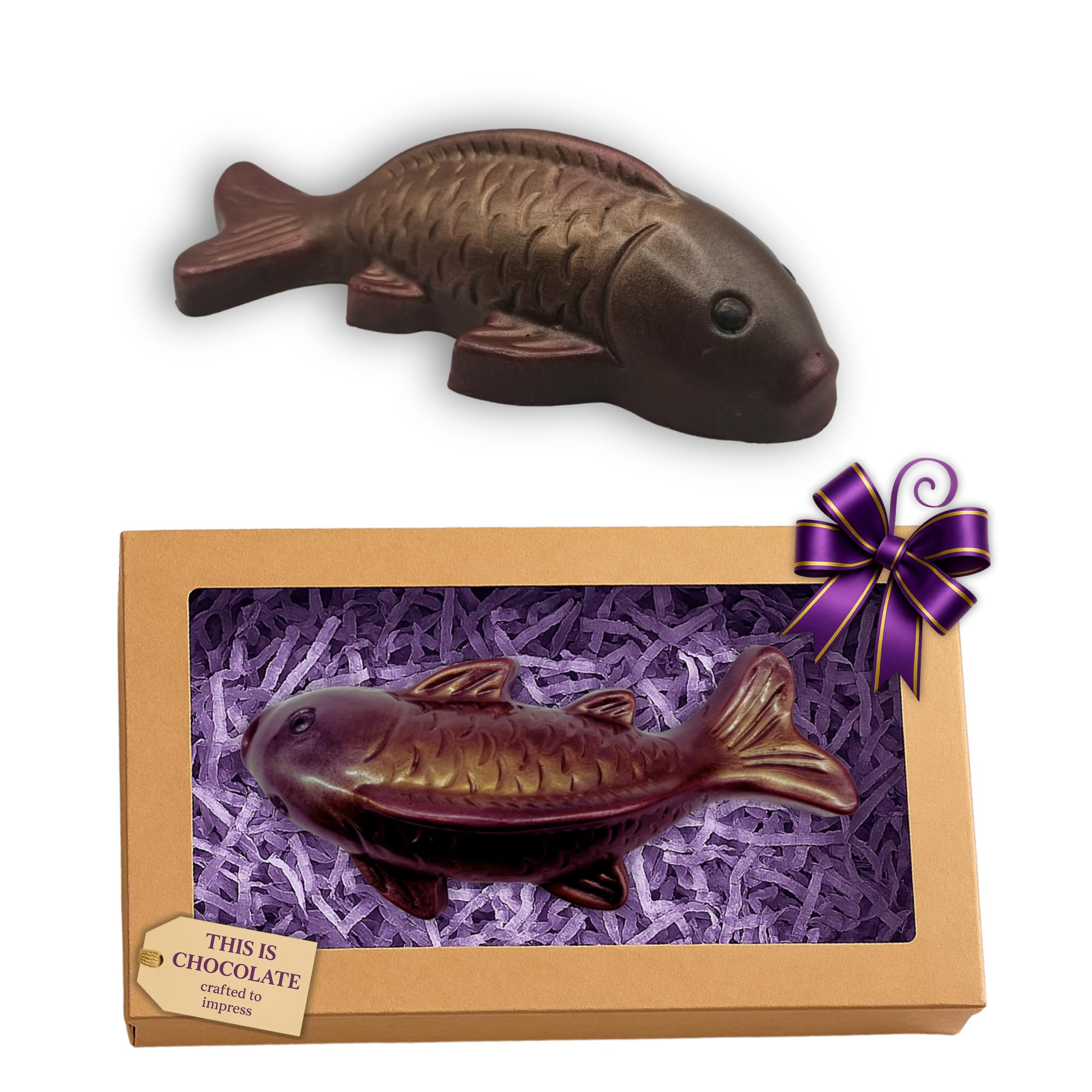 Chocolate FISH from Milk Belgian Chocolate Handmade Gift or Cake decoration