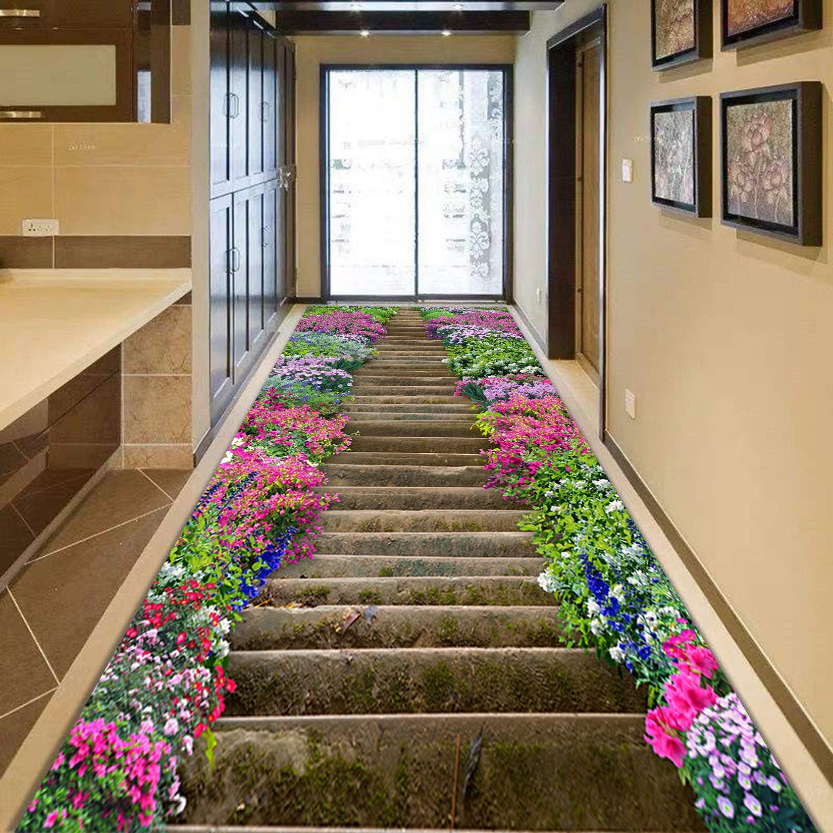 Tapis de passage 120x500cm lavable fini les sols froids