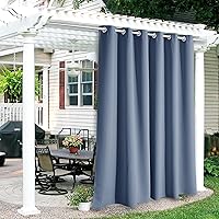 Vista 68 de RYB HOME - Cortinas opacas extraanchas para exteriores, impermeables, resisten el viento, 100 pulgadas de ancho x 84 pulgadas de largo, 1 panel