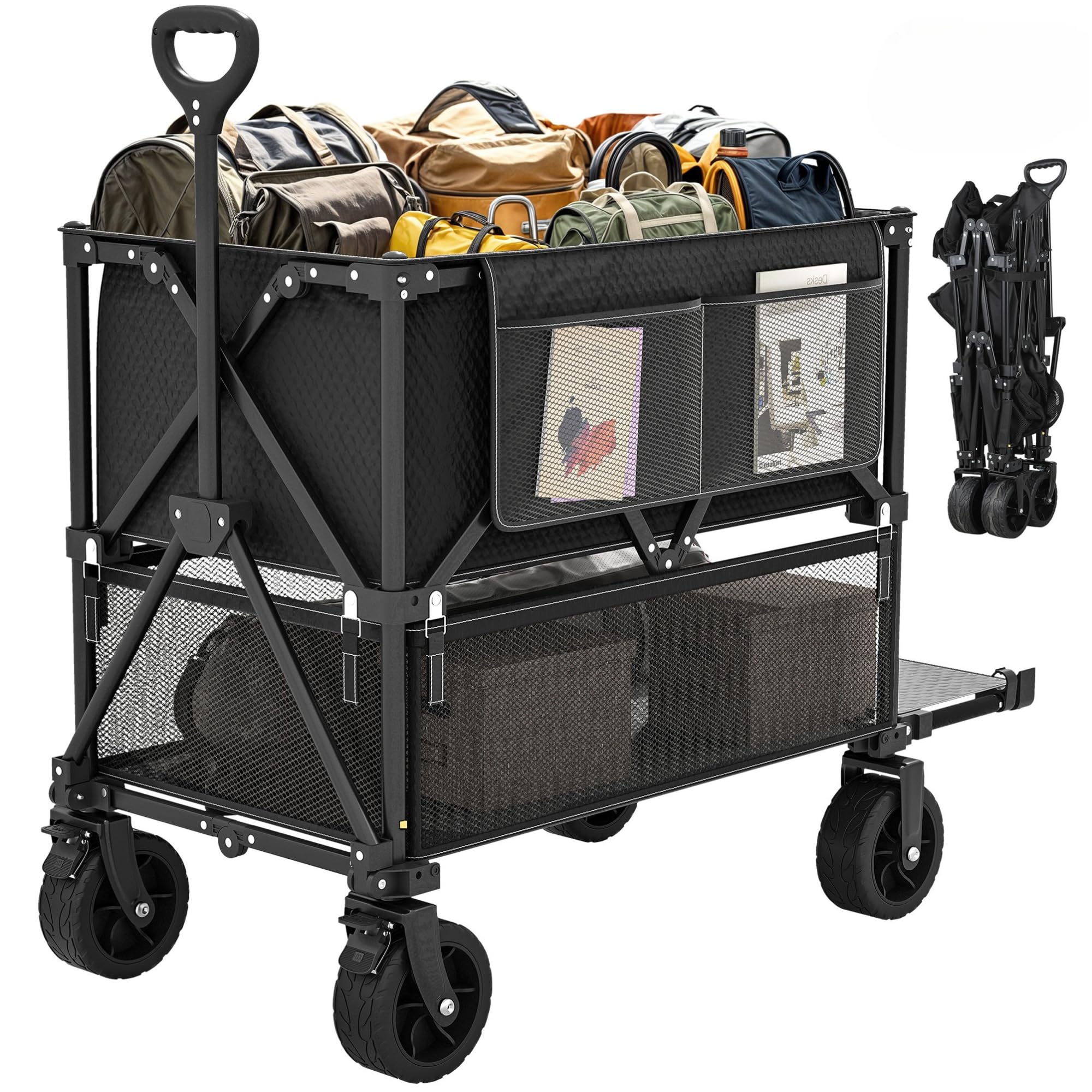 Dwvo Double Decker Collapsible Utility Wagon 47 Extra 