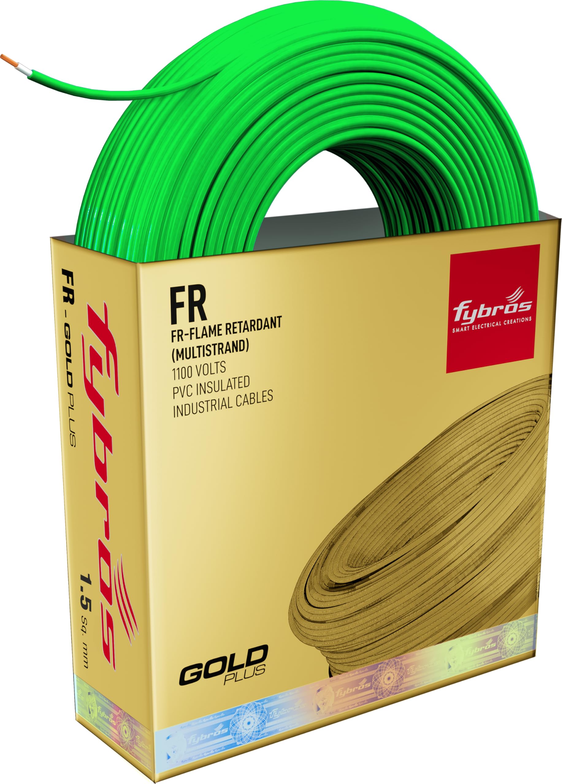 Fybros Flame Retardant Yellow Copper Wire - 90M -17